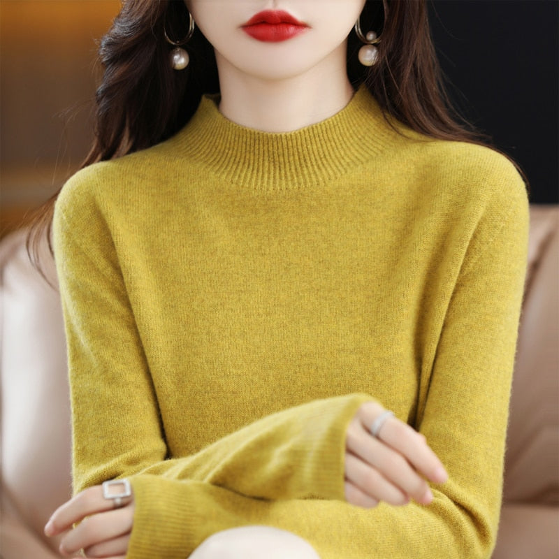 100% Wool Cashmere Sweater - Pitaya Apparel